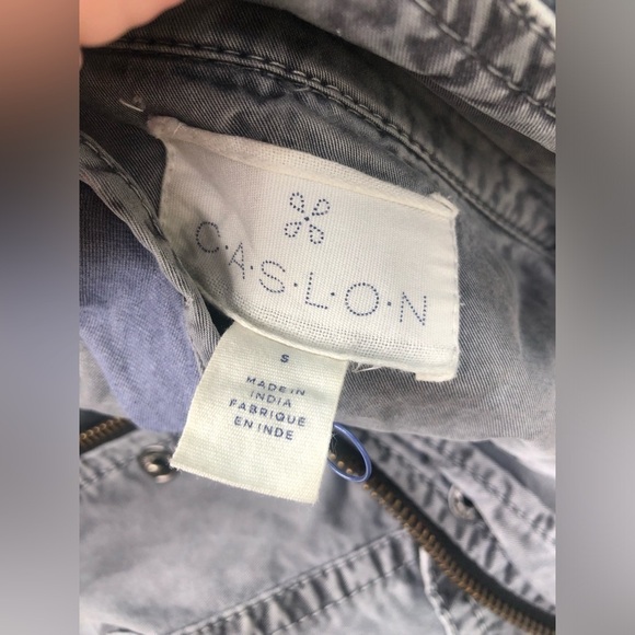 Caslon Washed Gray Utility Jacket Cotton size S - Picture 4 of 5
